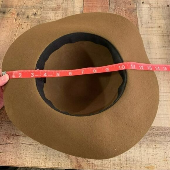Olive and pique floppy wool hat in brown main image 3